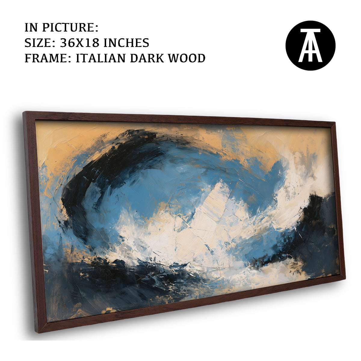 Artwork in Dark Wood Frame