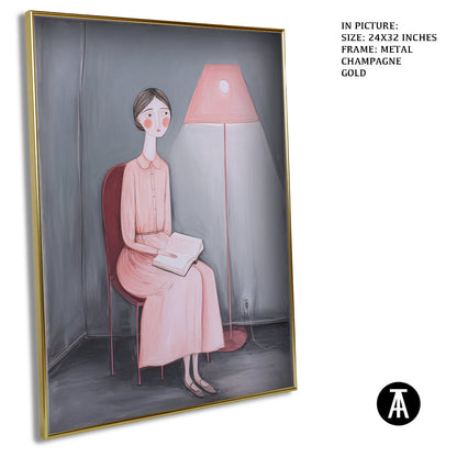 Artwork in Metal Champagne Gold Frame