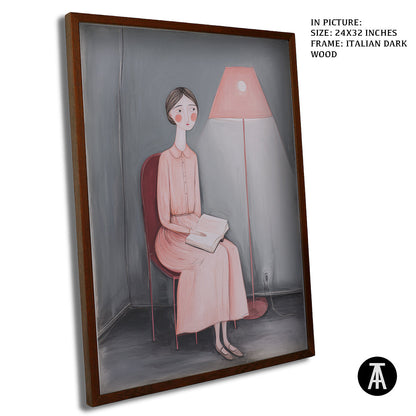 Artwork in Dark Wood Frame