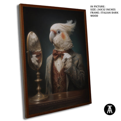 Artwork in Dark Wood Frame