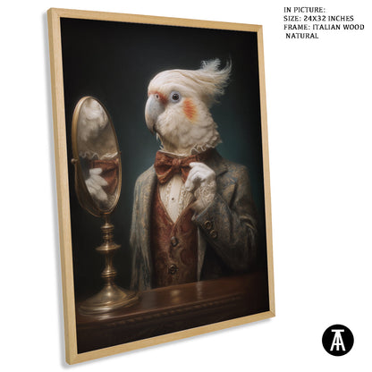 Artwork in Natural Wood Frame