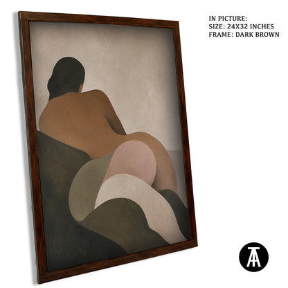 Artwork in Dark Brown Frame