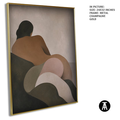 Artwork in Metal Champagne Gold Frame