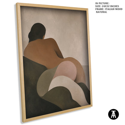 Artwork in Natural Wood Frame
