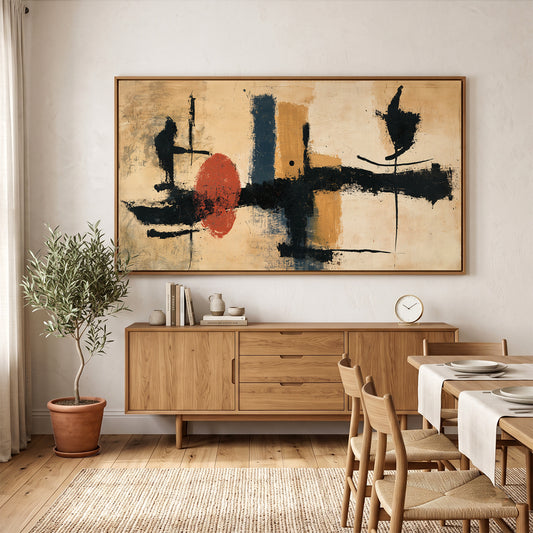 Abstract Painting in a Lifestyle Setting