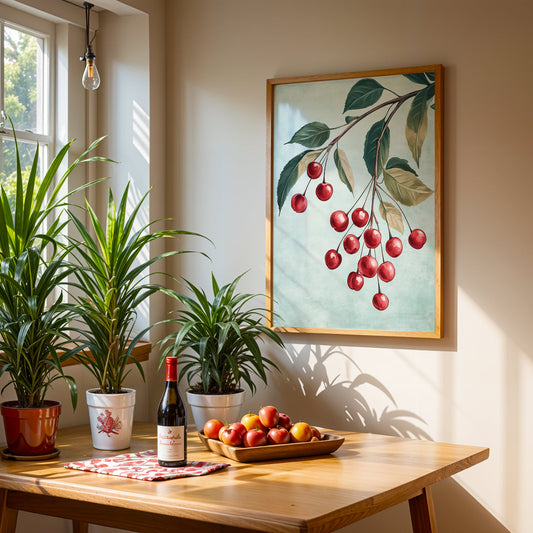 Floral Artwork in a Lifestyle Setting