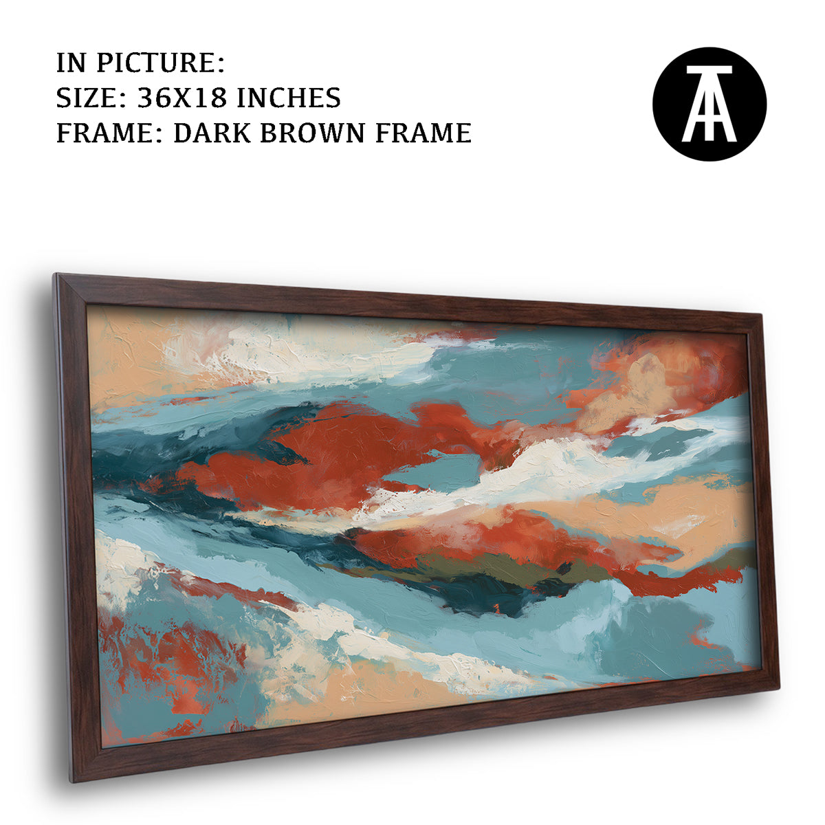 Artwork in Dark Brown Frame