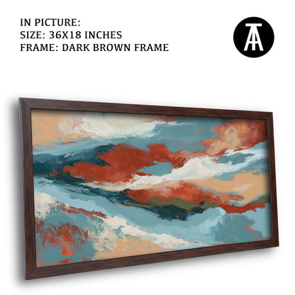Artwork in Dark Brown Frame