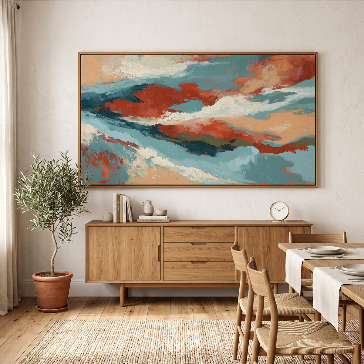 Abstract Painting in a Lifestyle Setting