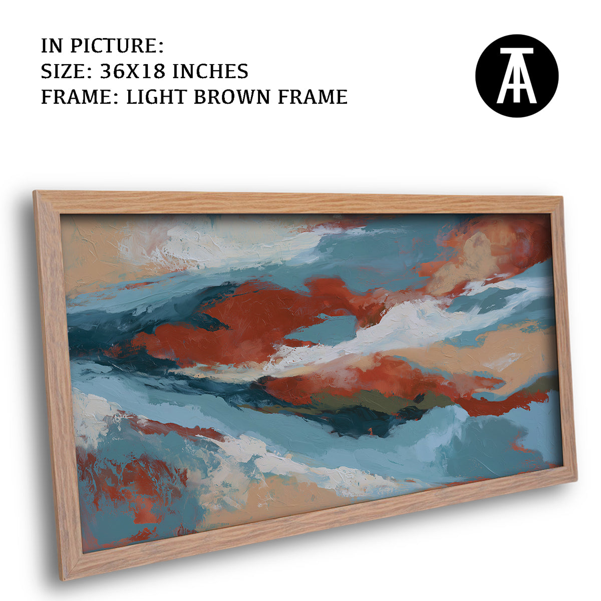 Artwork in Light Brown Frame