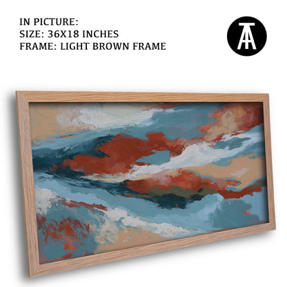 Artwork in Light Brown Frame