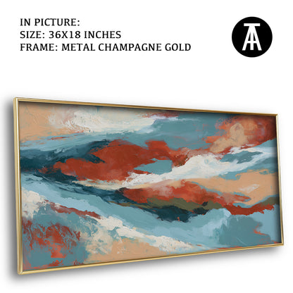 Artwork in Metal Champagne Gold Frame
