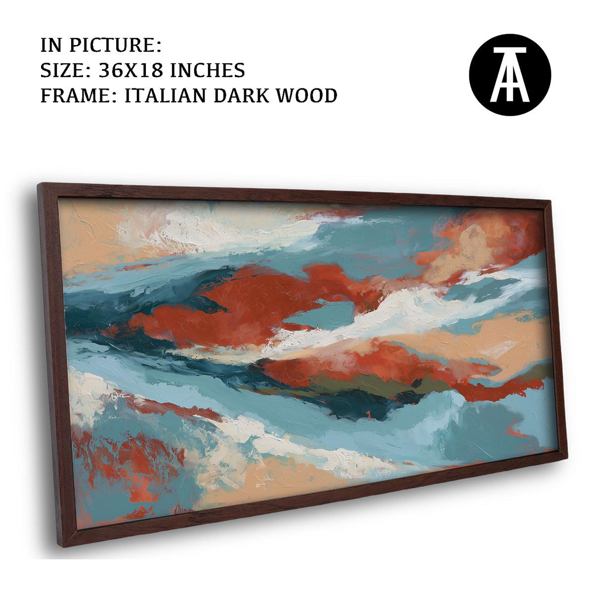 Artwork in Dark Wood Frame