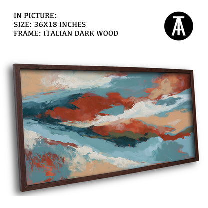 Artwork in Dark Wood Frame