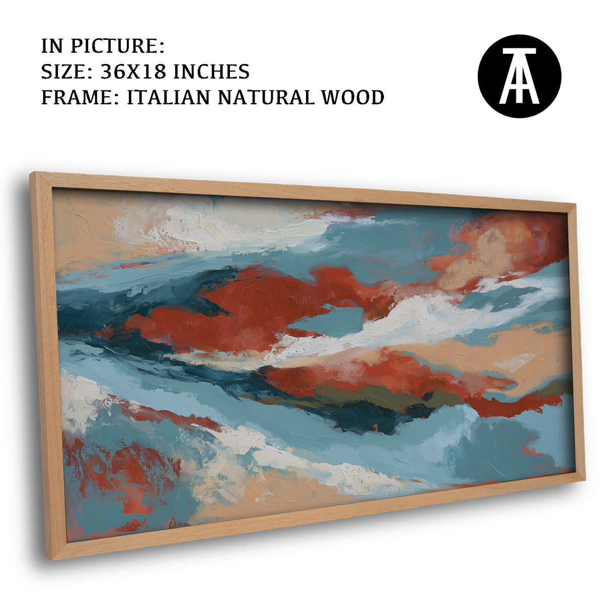 Artwork in Natural Wood Frame