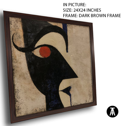 Artwork in Dark Brown Frame