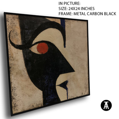 Artwork in Carbon Black Metal Frame