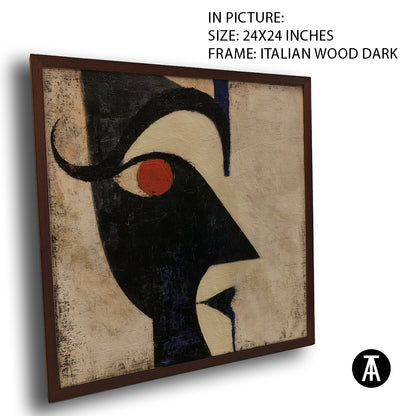 Artwork in Dark Wood Frame