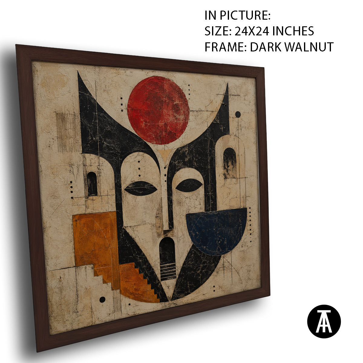 Artwork in Dark Walnut Frame