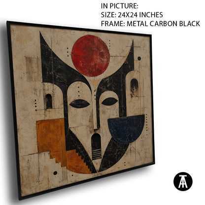 Artwork in Carbon Black Metal Frame