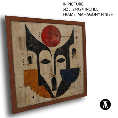 Artwork in Mahogany Finish Frame