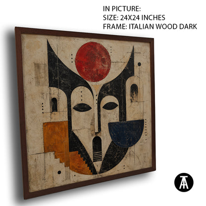 Artwork in Dark Wood Frame