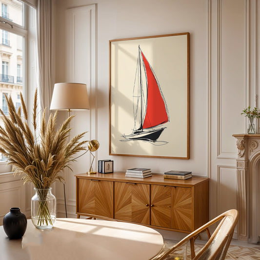 Minimalist Painting in a Lifestyle Setting