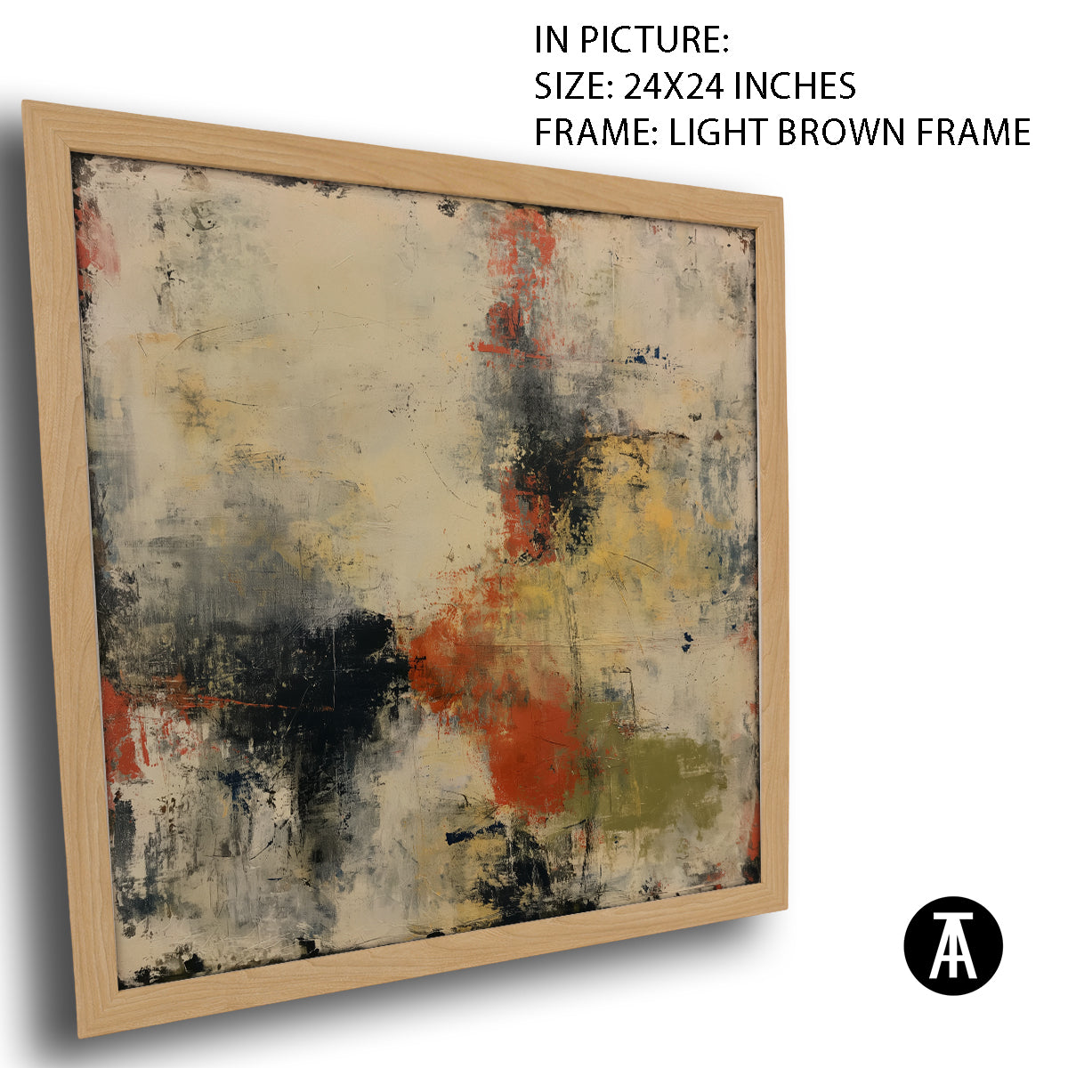 Artwork in Light Brown Frame