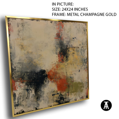Artwork in Metal Champagne Gold Frame