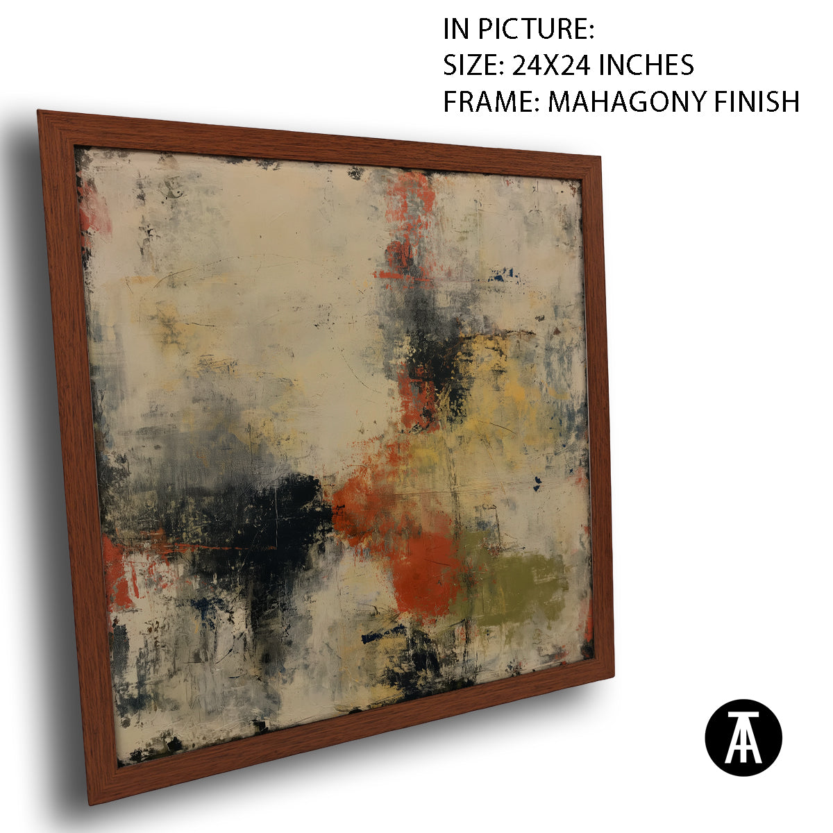 Artwork in Mahogany Finish Frame