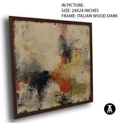 Artwork in Dark Wood Frame