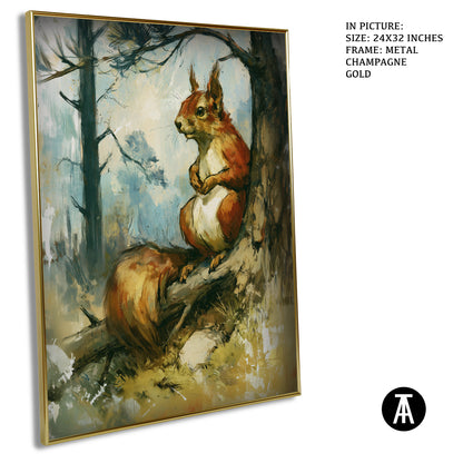 Artwork in Metal Champagne Gold Frame