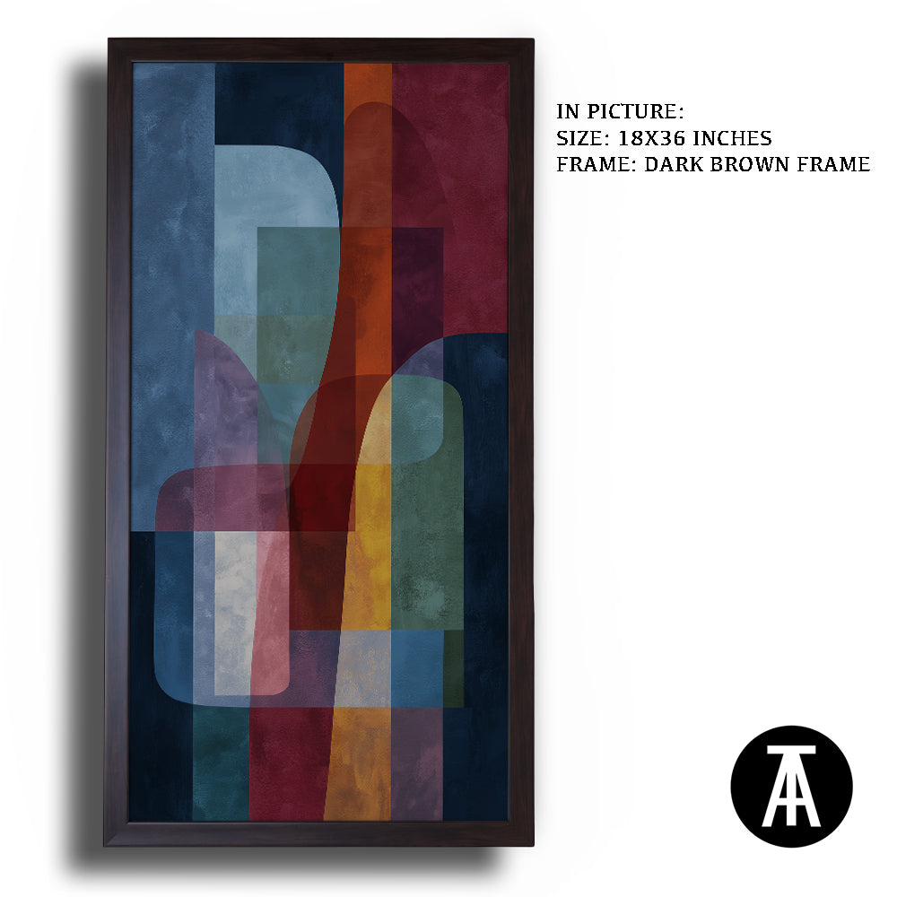 Artwork in Dark Brown Frame