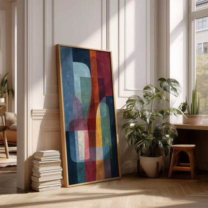 Panoramic Indian Painting in a Lifestyle Setting