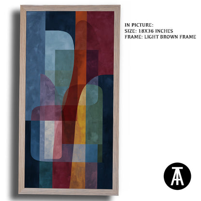 Artwork in Light Brown Frame