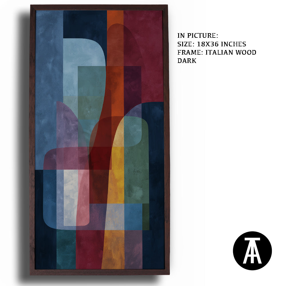 Artwork in Dark Wood Frame