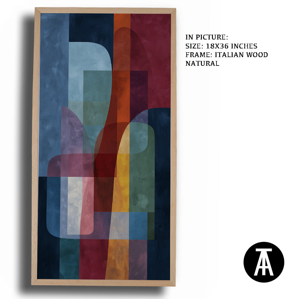 Artwork in Natural Wood Frame