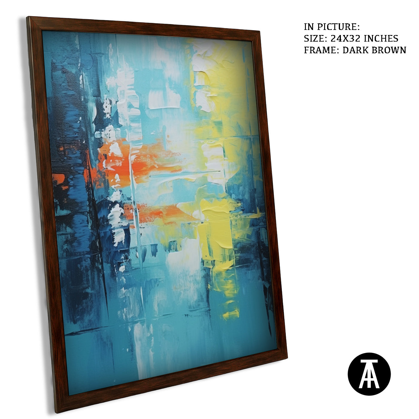 Artwork in Metal Champagne Gold Frame