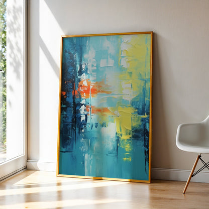 Abstract Painting in a Lifestyle Setting