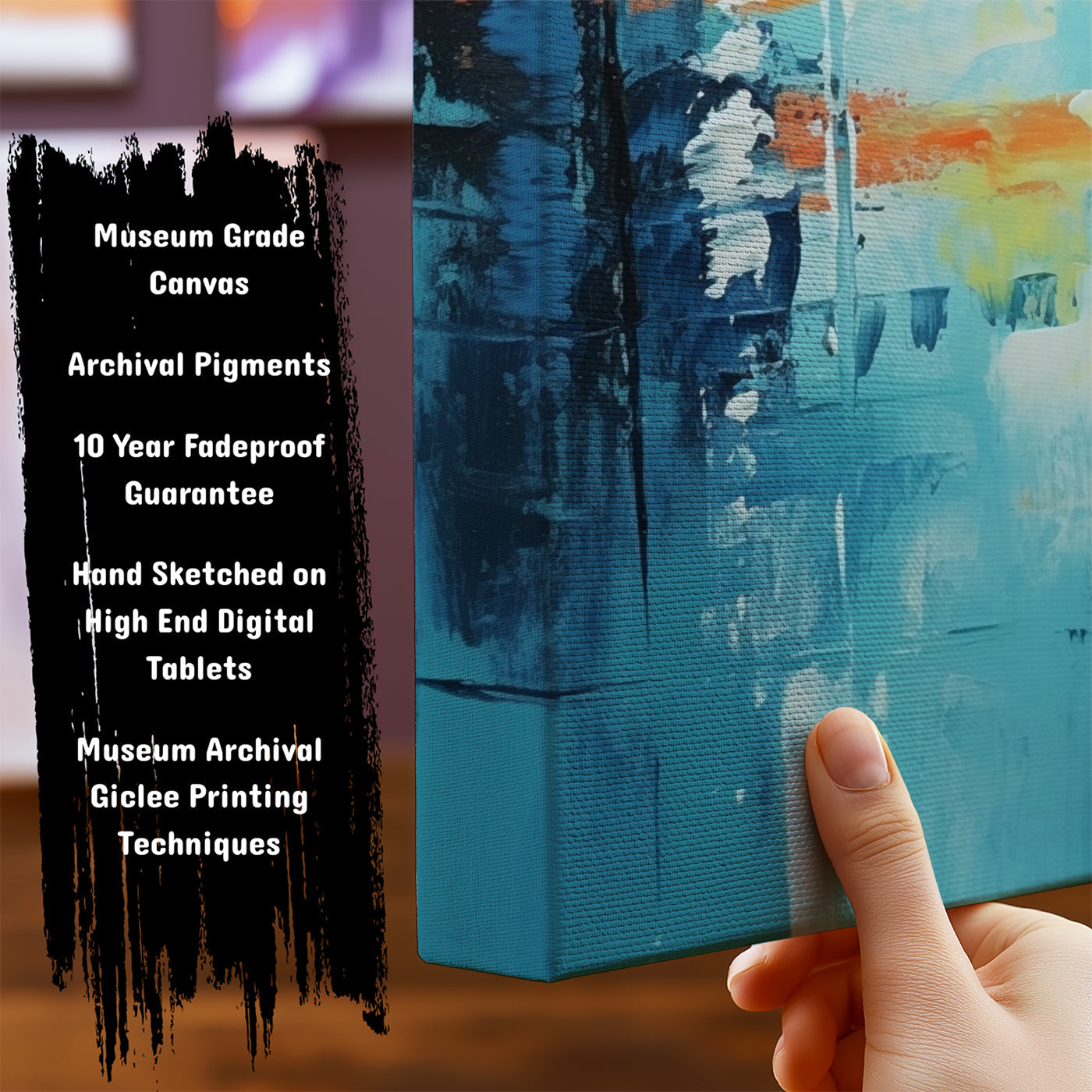 Information about Abstract Canvas Art Print