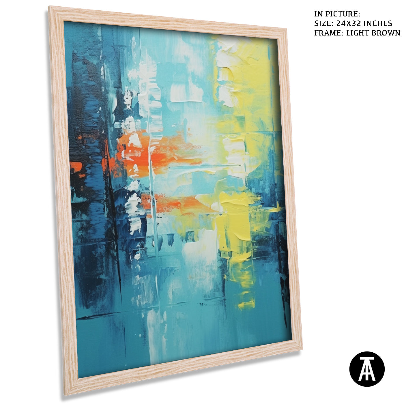 Artwork in Dark Brown Frame