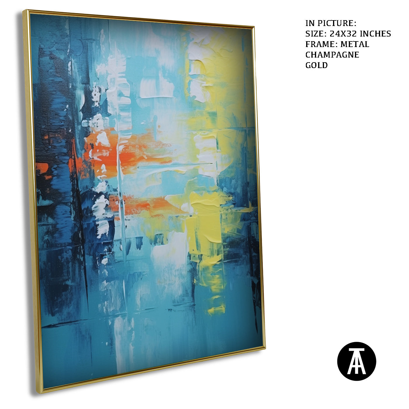 Artwork in Light Brown Frame