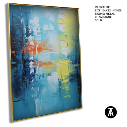 Artwork in Light Brown Frame