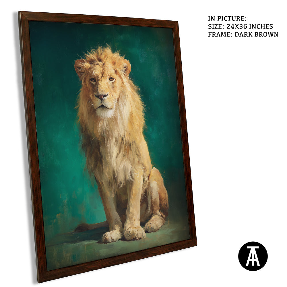 Artwork in Dark Brown Frame