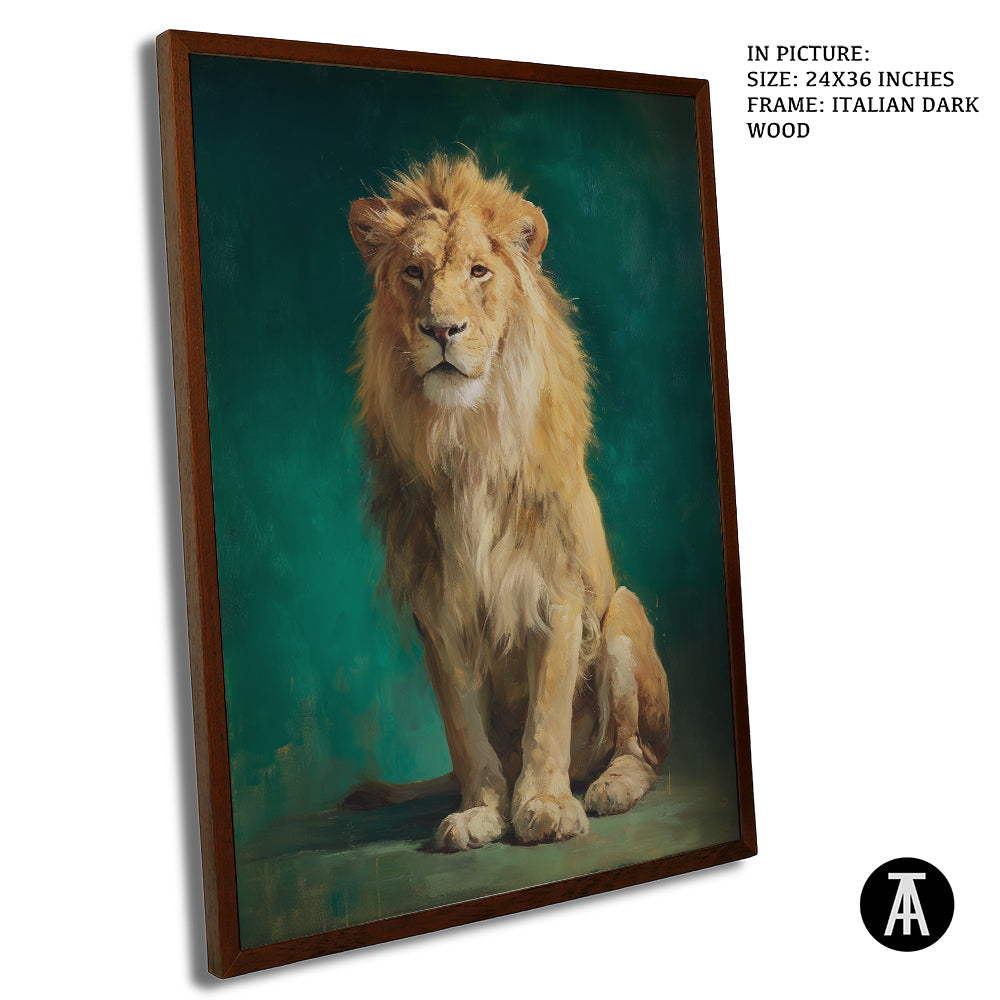 Artwork in Dark Wood Frame