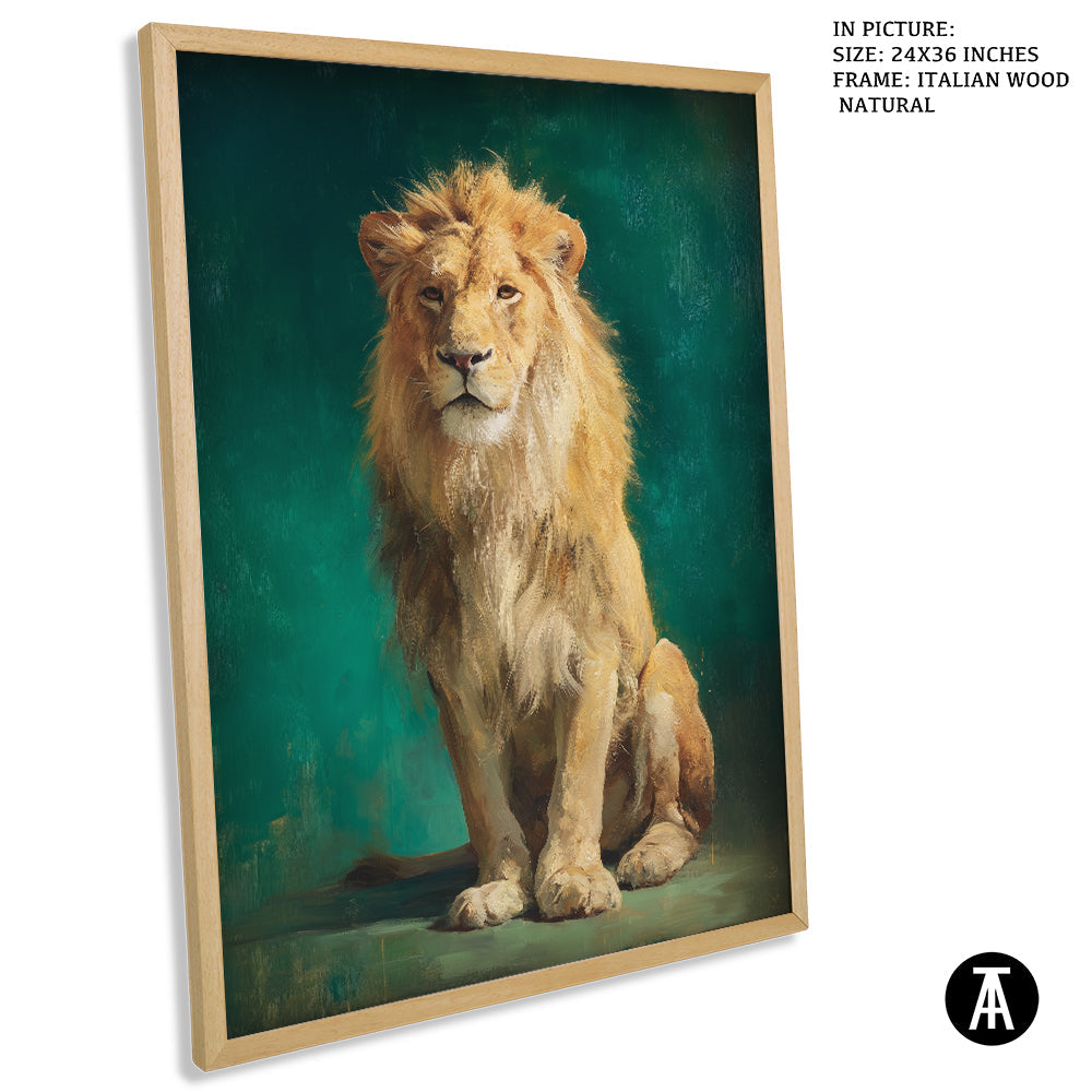 Artwork in Natural Wood Frame