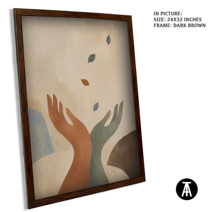 Artwork in Dark Brown Frame