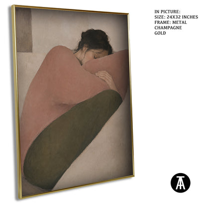Artwork in Metal Champagne Gold Frame