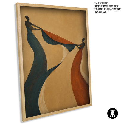 Artwork in Natural Wood Frame