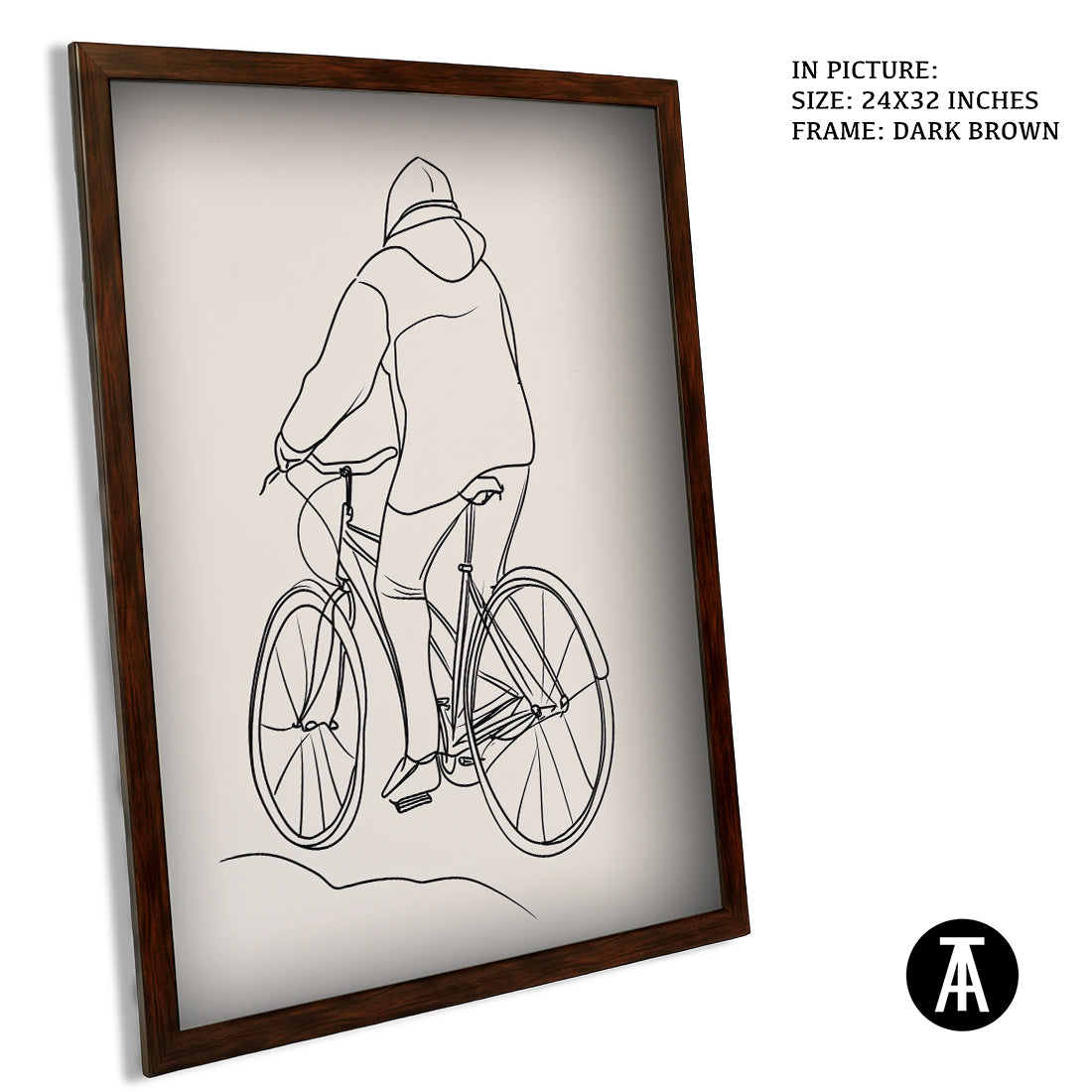 Sample Artwork in Dark Brown Frame